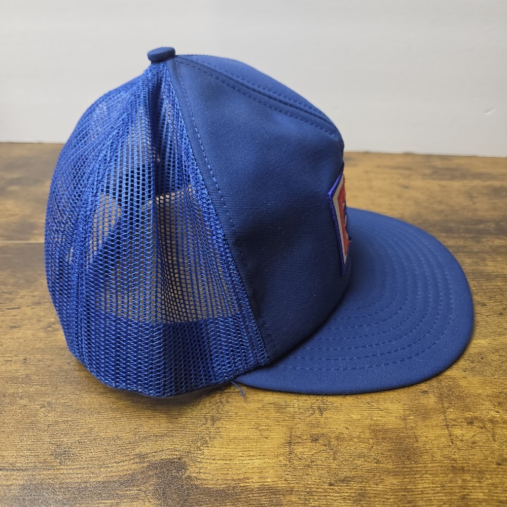 Vintage Pepsi Cola Mesh Trucker Hat Snapback Cap Blue Cintas Made in USA - Picture 7 of 10